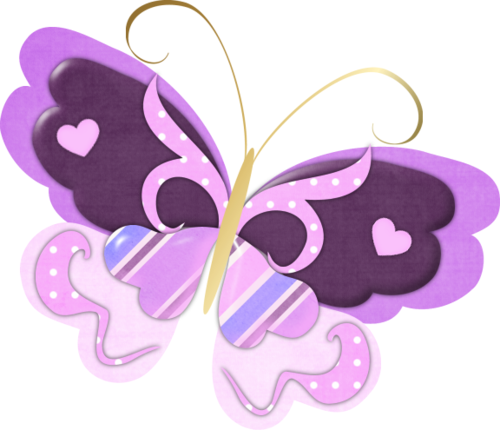Veja Também Estas Pngs - Borboleta Lilas Desenho Png (500x430)