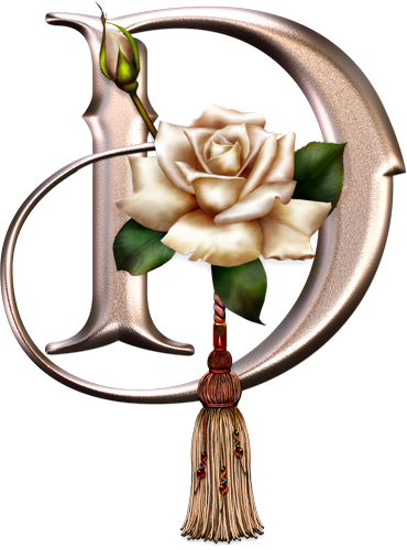 Alfabeto Rosa Con Rosas - Valentine's Day Card With Heart And Roses - My Sweet (370x500)