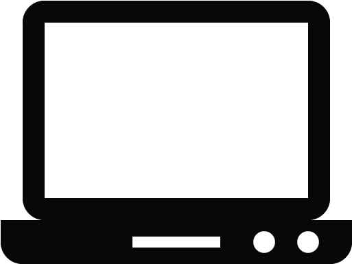 Black And White Laptop Clipart Icon - Computer (512x512)