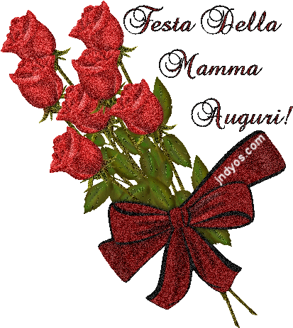 Auguri Festa Della Mamma Gif - Buon Compleanno Rose Rosse (437x488)