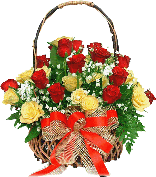 Rosa Rossa Simbolo Della Festa Della Mamma, Cesto - Love You Flowers Gif (500x586)