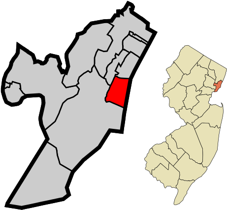 Location Of Hoboken Within Hudson County And The State - Hoboken In New Jersey (520x520)