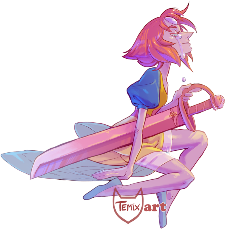 A Single Pale Rose By Temixart - Pale Rose Steven Universe (940x851)