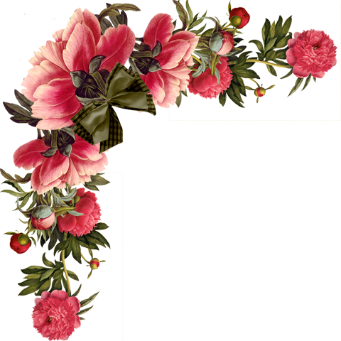 Cantos De Flores Do Vintage Em Png - Earrings "small Summer Flowers" Cabochons Red (480x480)