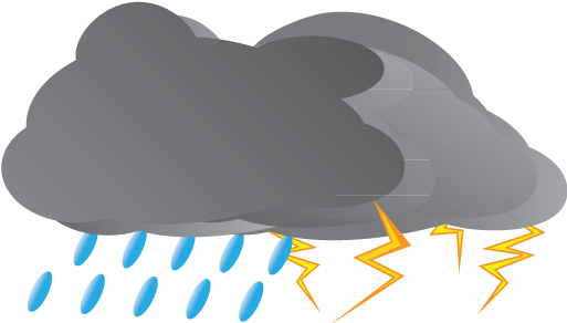 Storm, Weather Icon - Thunder Storm Clipart (512x512)