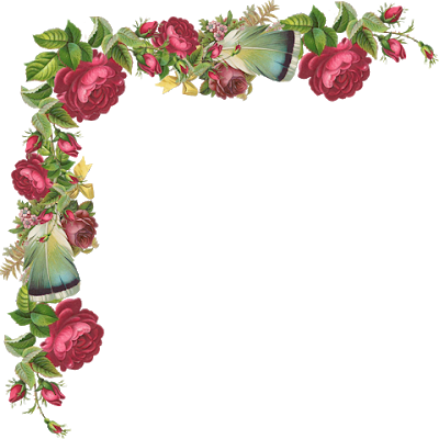 Http - //violetalilasvintage - Blogspot - Com - Br/2016/07/cantos - Rose Flowers Border Corner (400x400)