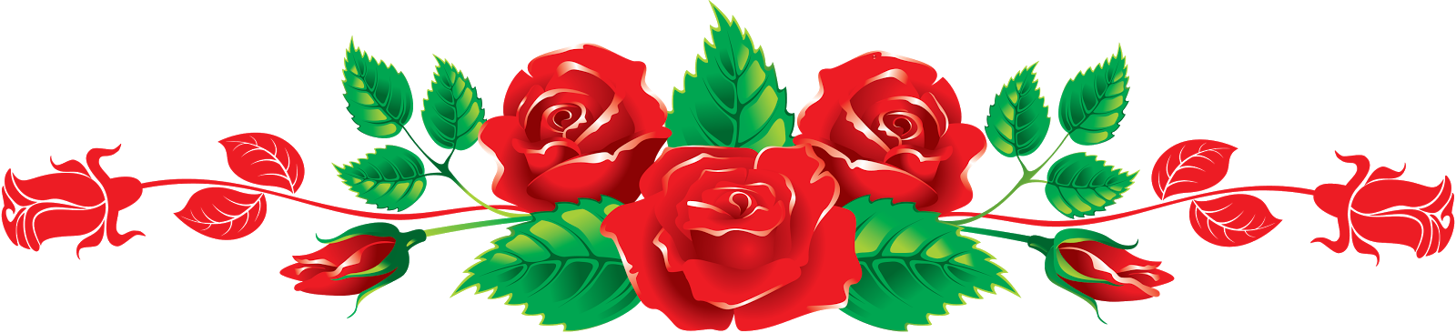 Floral, Cantos, Clipart, Png, Desenho, Transparente, - Vector Flower (1600x366)