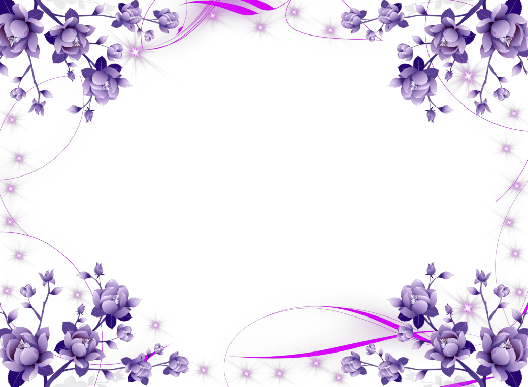 Marcos Gratis Para Fotos Bautizo Png Hot Girls Wallpaper - Purple Flower Border Png (1040x763)