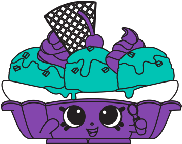 56064 Shopkins Xl Shopping Cart Refresh Purple Banana - Shopkins Banana Splitty (400x400)