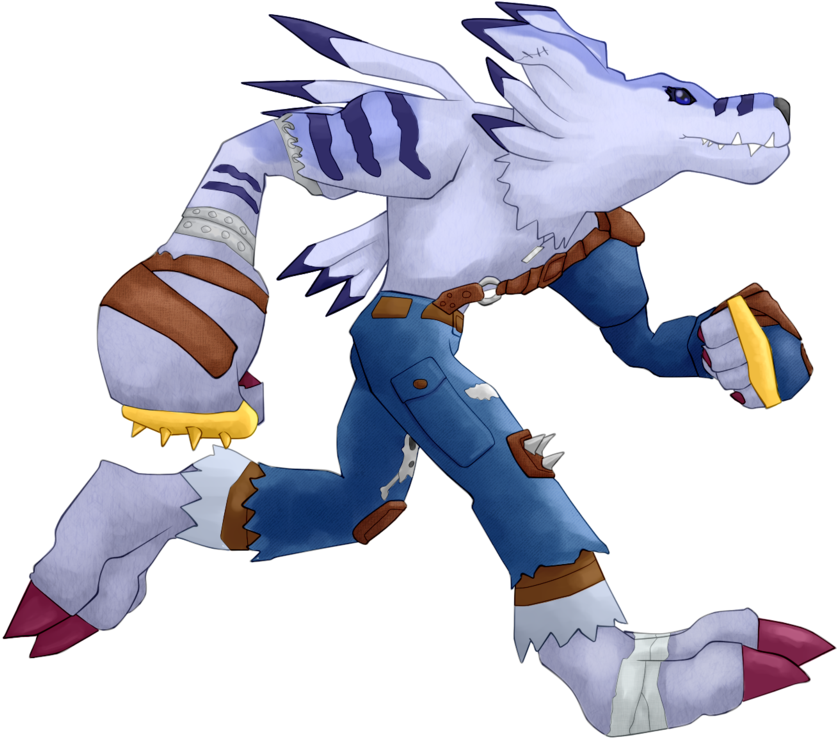 Weregarurumon The Werewolf By Raysaber - Wargreymon (1024x768)