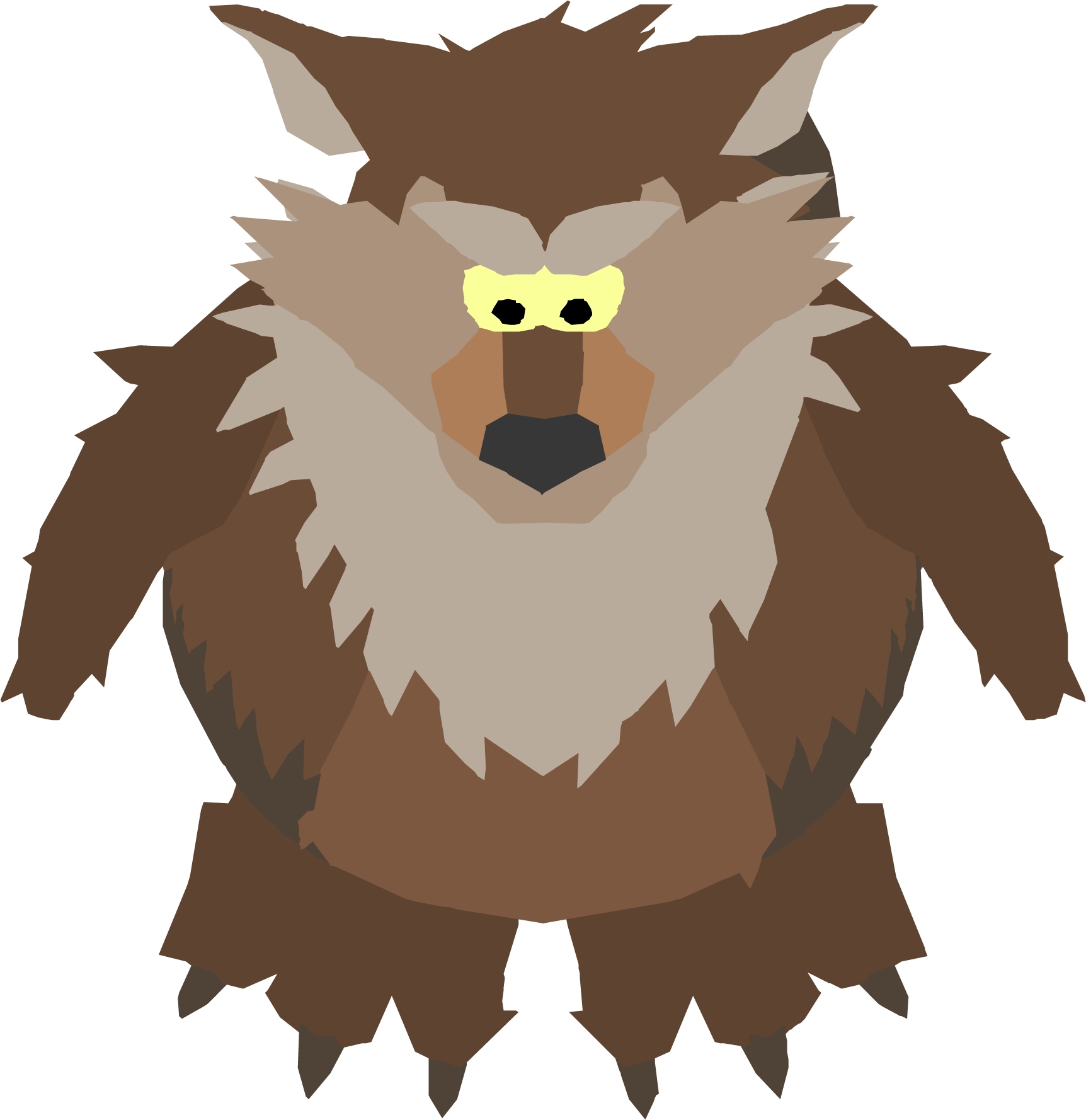 Brown Werewolf 0 - Club Penguin Werewolf (1724x1778)