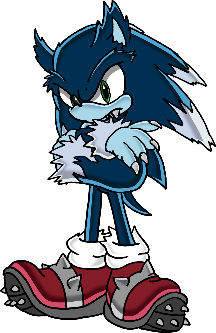 Sonic The Werehog Art (900x1383)