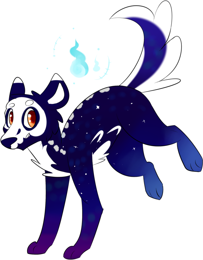 Spoopy Ghost Wolf - Cartoon (1024x1024)