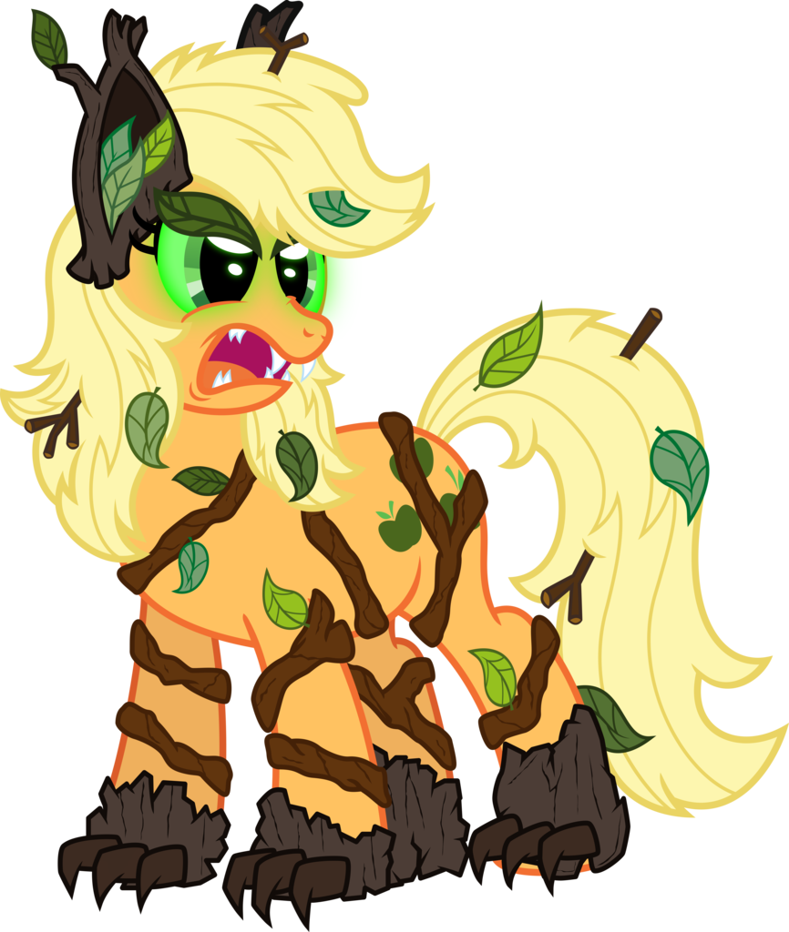 Wewius, Fangs, Glowing Eyes, Hengstwolf, Original Species, - Mlp Applejack Timberwolf (866x1024)