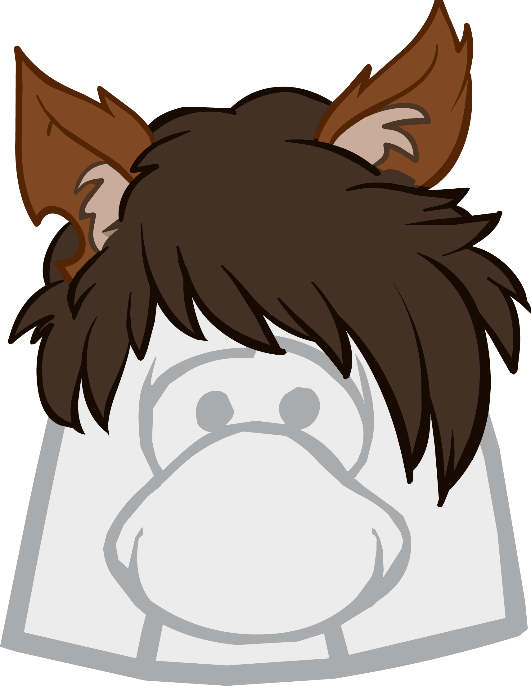Werewolf Ears Clothing Icon Id - Princess Leia Buns Clipart (1711x2211)