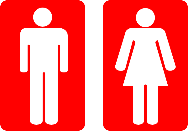 Toilet Clipart Gents Toilet - Red Toilet Sign (600x416)