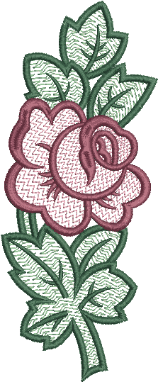10304 Rose Machine Embroidery Decoration - Cross-stitch (232x551)