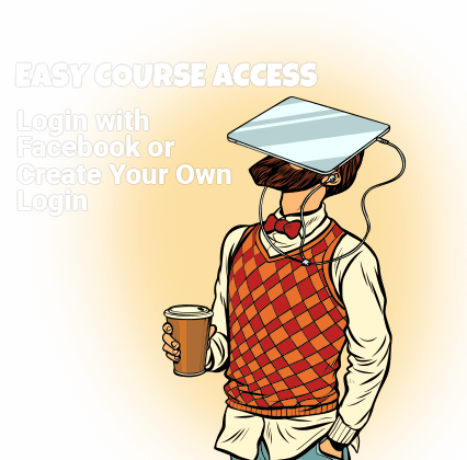Easy Online Course Access - Vector Graphics (426x420)