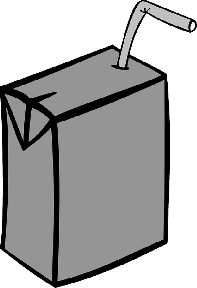 Box, Drink, Juice, Straw - Clipart Juice Box (800x1168)