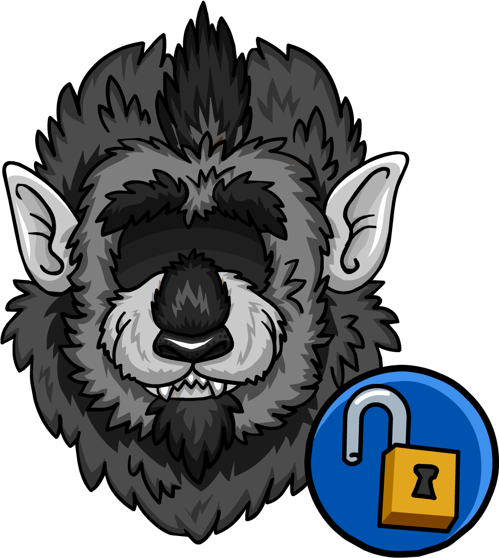 Gray Werewolf Head - Club Penguin Mp3000 (1143x1143)