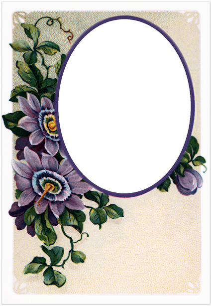 Vintage, Postcards, Flowers, Victorian, Frame, Floral - Vintage Ostern-karte Karte (526x720)