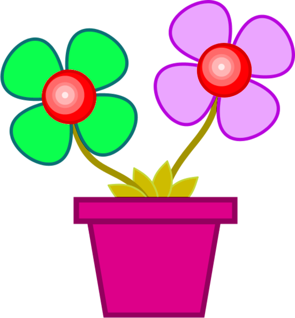 Flowerpot Drawing Vase Clip Art - Clip Art Flowers (600x646)