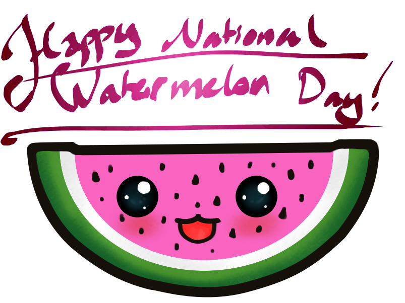 Clip Art National Watermelon Day Cool National Watermelon - Clip Art National Watermelon Day Cool National Watermelon (840x632)