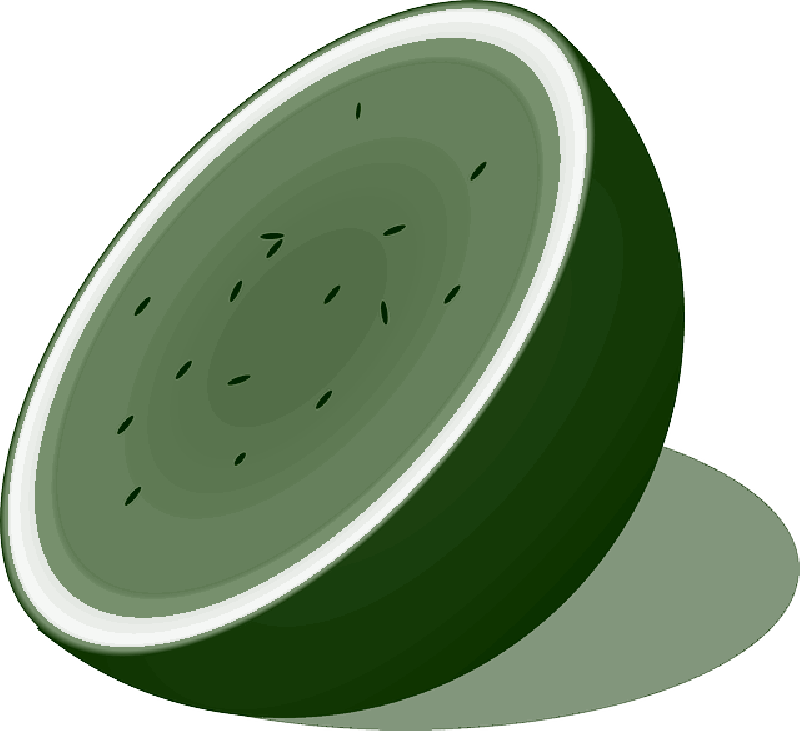 Food, Fruit, Watermelon, Cartoon, Half, - Circle (800x731)