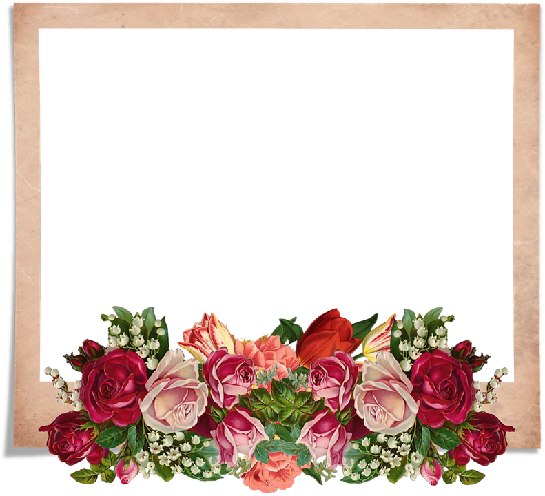 Vintage Roses Images 25, - Vintage Flower Cart Rectangle Magnet (791x720)