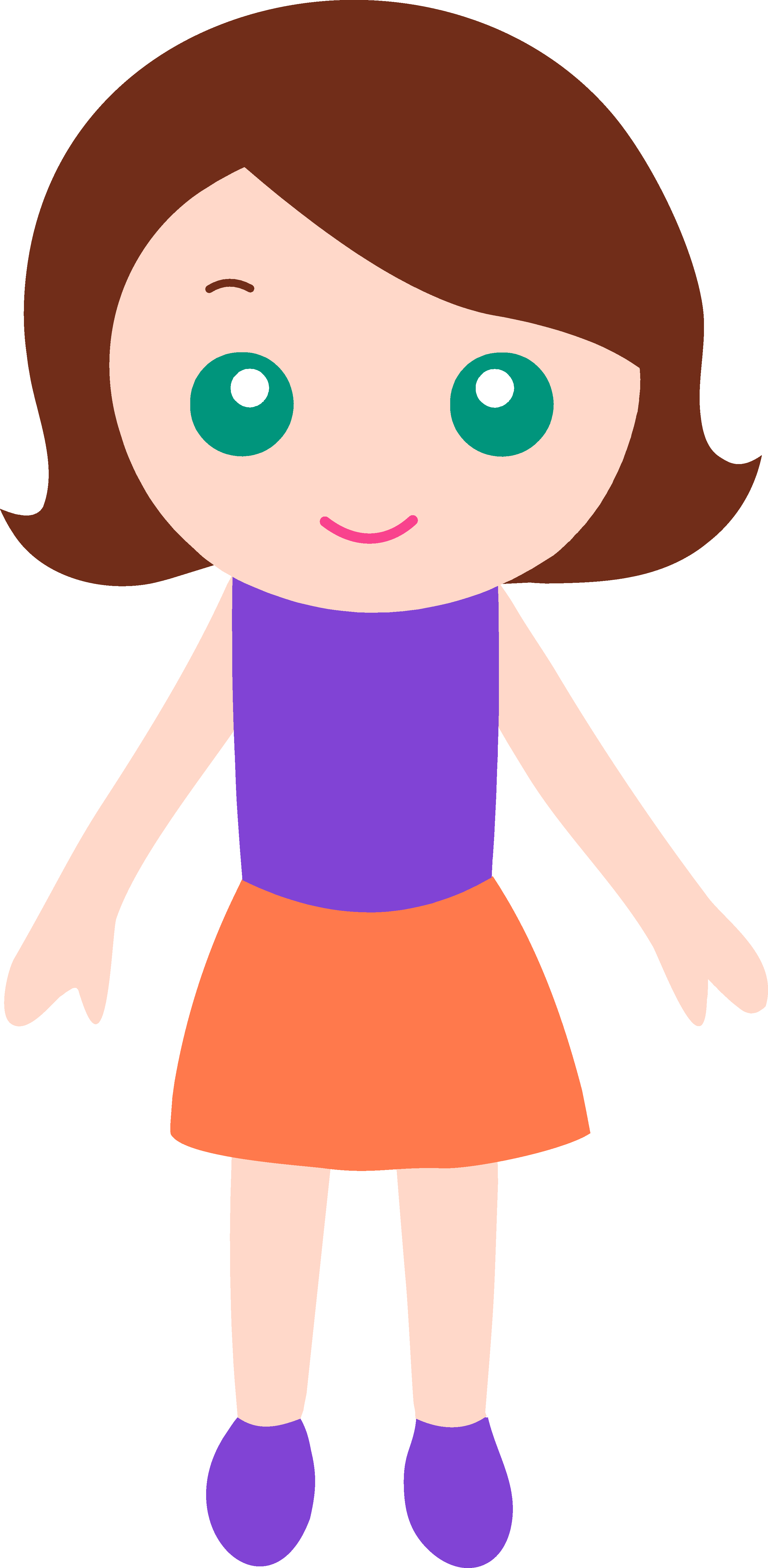 Female Clipart Hd - Girl Clipart No Background (2854x5822)