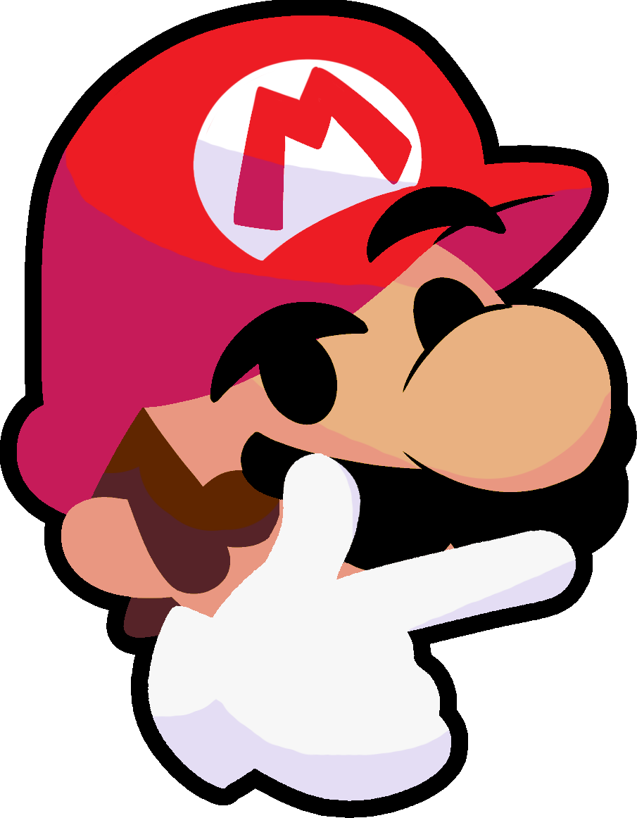 Thecyantailsfan 0 1 Mario Thonk By Thecyantailsfan - Mario Emoji Discord.