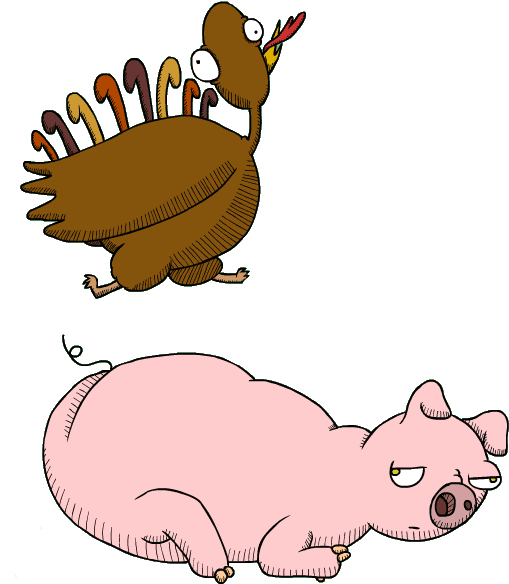 Pig And Turkey By Stetzou - Animated Turkey Sex Gif (544x600)