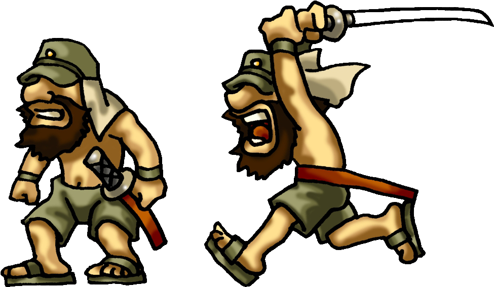Samurai Sheet Enemies - Metal Slug Huge Hermit Pixel Art (1140x662)