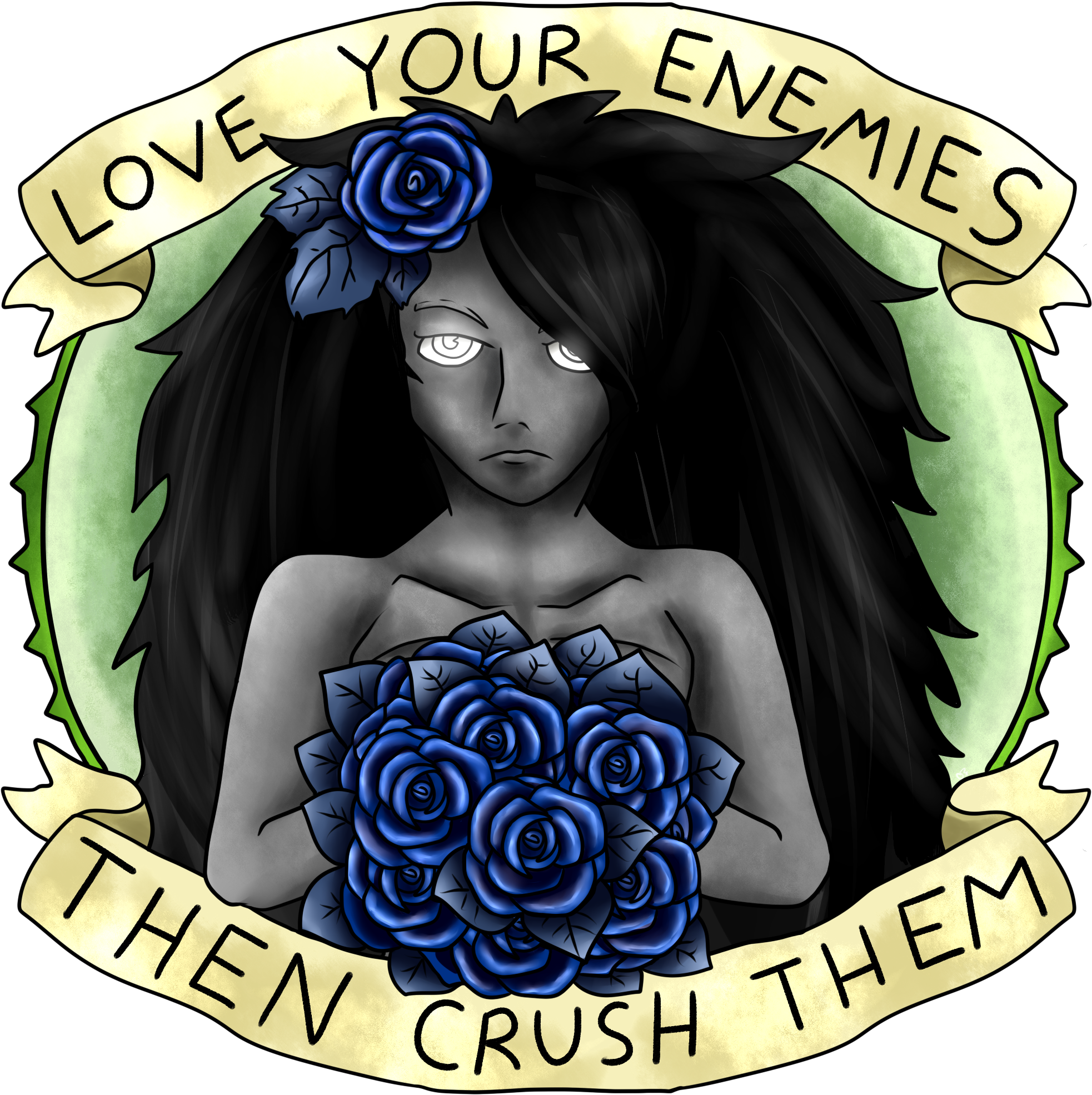 Love Your Enemies, Then Crush Them By Artbycosette - Garden Roses (2000x2000)