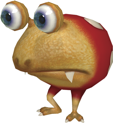 Dwarf Red Bulborbs Are Small, Common Enemies In All - Red Bulborb (464x500)