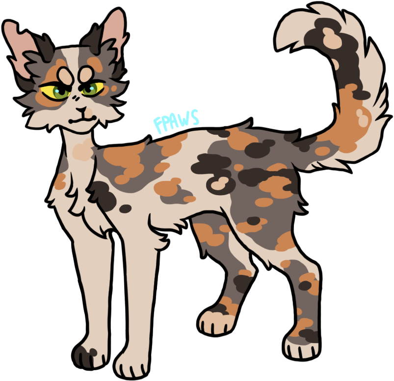 A Dilute Tortie Tawnypelt Because I Love Her - Cartoon (990x893)