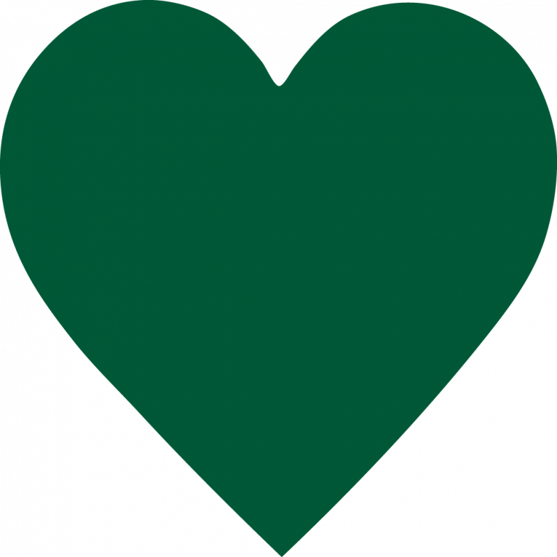 Custom - Small Dark Green Heart - (800x800) Png Clipart Download