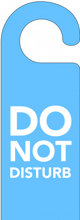 Pin Do Not Disturb Sign Clipart - Blue Do Not Disturb Sign (590x714)