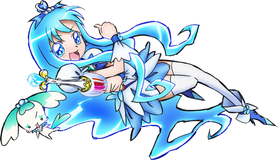 Cure Marine Render 3 [hq] By Animelovers4816 - Heartcatch Precure! Ost 2 Precure Sound Burst!! (900x519)