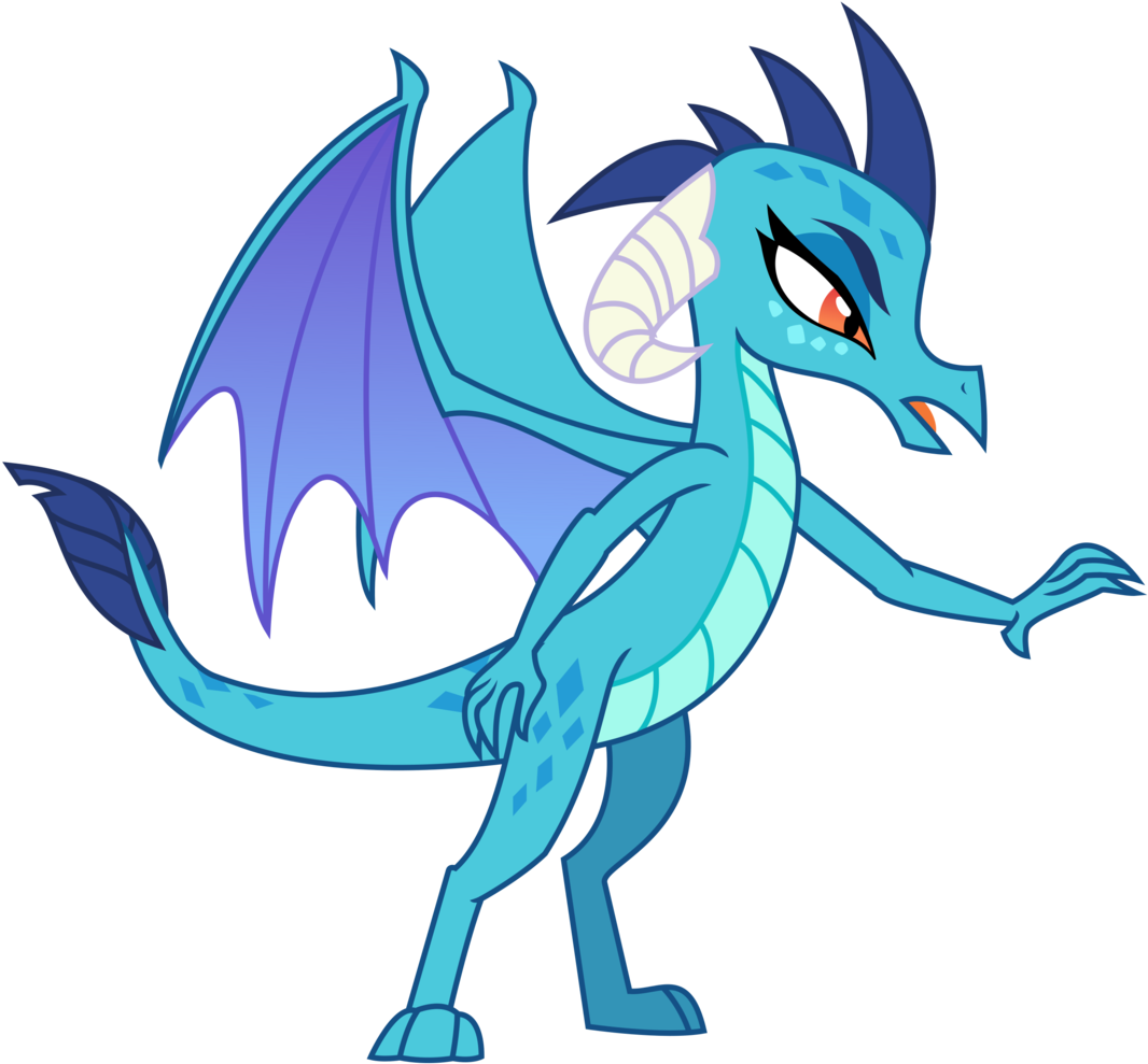 Related Clip Arts - My Little Pony Blue Dragon (1092x1024)
