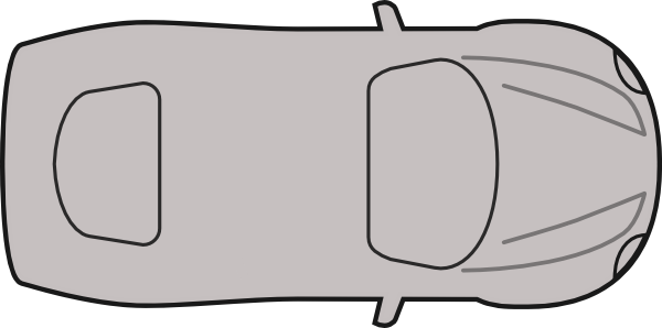 Outline Of Car Top View (600x298)