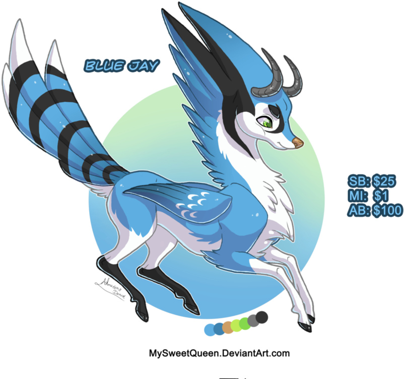 [open Auction] Blue Jay Kirin By Almairis - Blue Jay Griffin (976x819)