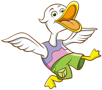 Cartoon Hand-painted Duck Cartoon Cartoon - Cartoon Pictures Of Ducks (401x340)