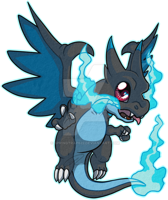 Mega Chariazard X By Taylortrap622 - Mega Charizard X Chibi (600x719)