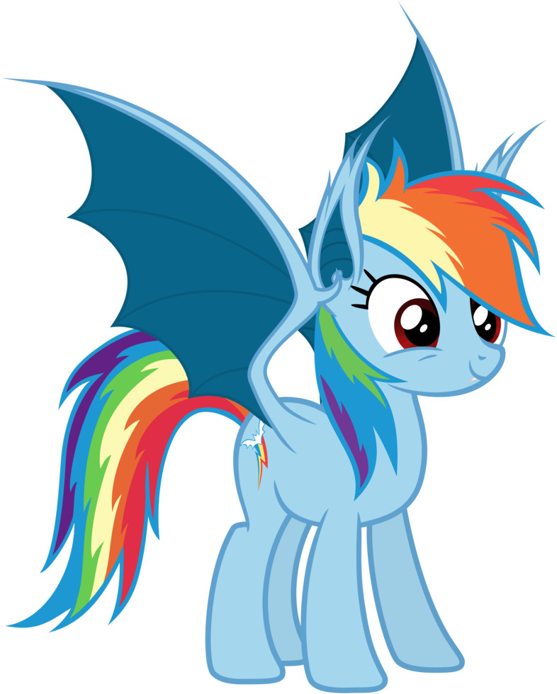 Rainbow Dash Twilight Sparkle Pinkie Pie Spike Pony - Rainbow Dash Bat Pony (808x989)