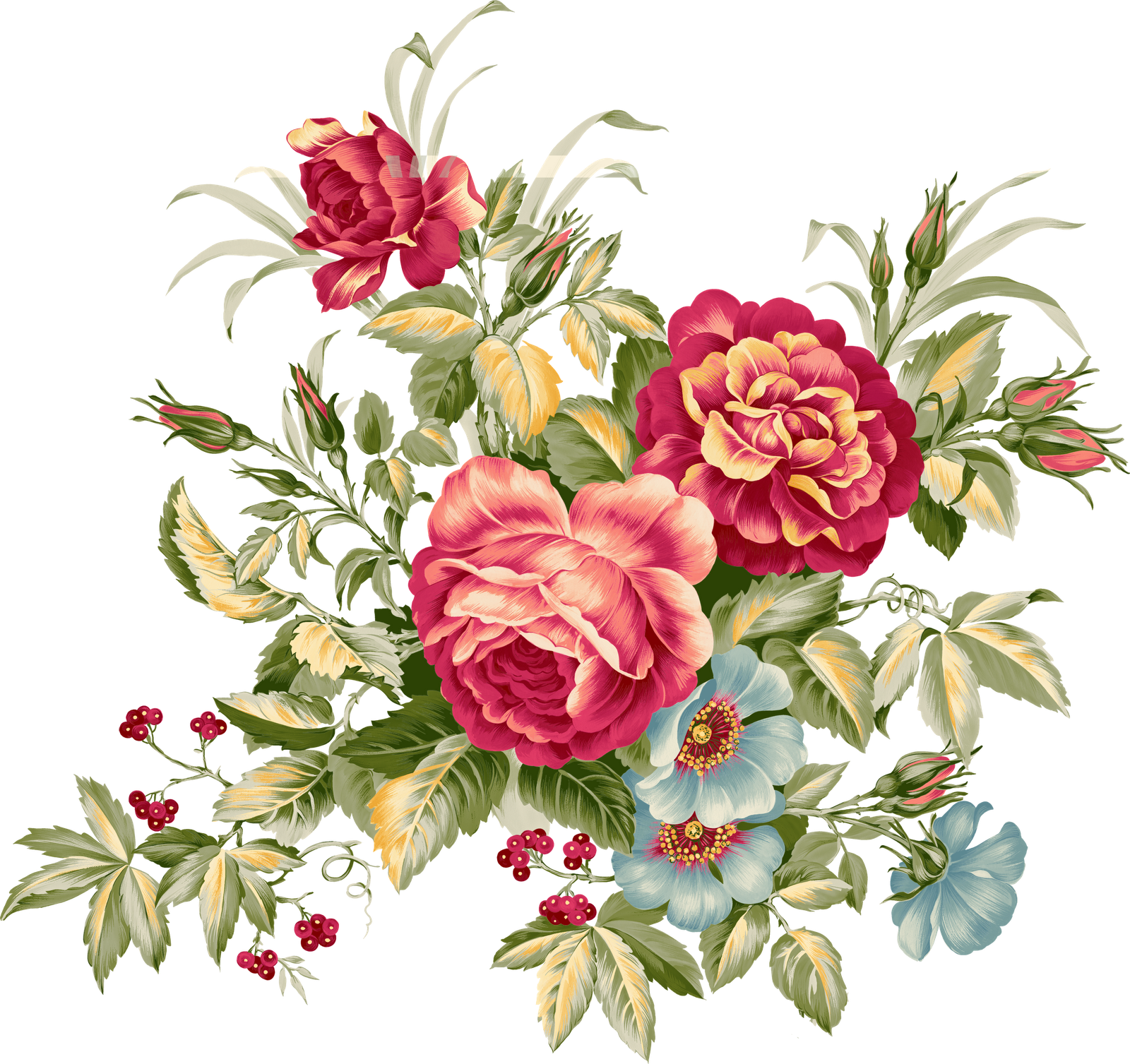 Bbf4fd217d1b - Vintage Flower Transparent Background (1600x1507)