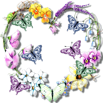 Cuori Gif Hearts Glitter - Flowers And Butterflies Gif (360x360)