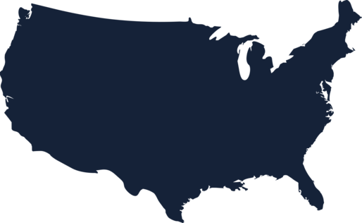 In The Linkedin Network We Examined - Map Of Usa Black White (514x316)