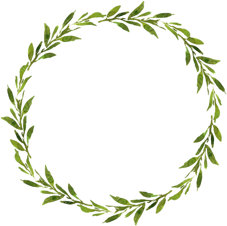 Floral Wedding Wreath - Green Wreath Watercolor (793x800)