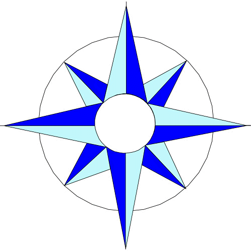 Fleet - Clipart - Compass Rose Clip Art (500x500)